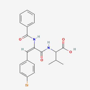 molecular formula C21H21BrN2O4 B5309583 N-[2-(benzoylamino)-3-(4-bromophenyl)acryloyl]valine 