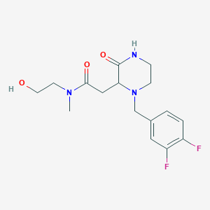 2-[1-(3,4-difluorobenzyl)-3-oxo-2-piperazinyl]-N-(2-hydroxyethyl)-N-methylacetamide