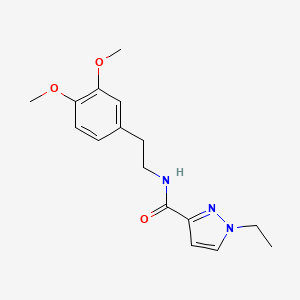 molecular formula C16H21N3O3 B5309592 N-[2-(3,4-dimethoxyphenyl)ethyl]-1-ethyl-1H-pyrazole-3-carboxamide 