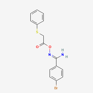 4-bromo-N'-{[(phenylthio)acetyl]oxy}benzenecarboximidamide