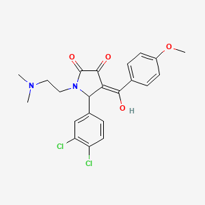 5-(3,4-dichlorophenyl)-1-[2-(dimethylamino)ethyl]-3-hydroxy-4-(4-methoxybenzoyl)-1,5-dihydro-2H-pyrrol-2-one