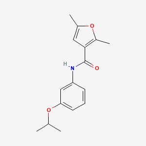 molecular formula C16H19NO3 B5309620 N-(3-isopropoxyphenyl)-2,5-dimethyl-3-furamide 