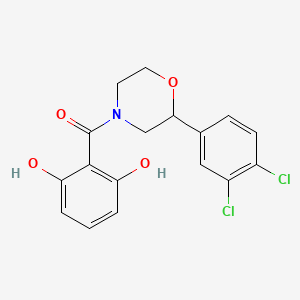 2-{[2-(3,4-dichlorophenyl)morpholin-4-yl]carbonyl}benzene-1,3-diol