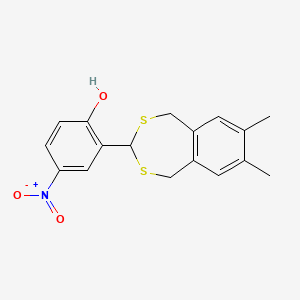 molecular formula C17H17NO3S2 B5309656 2-(7,8-dimethyl-1,5-dihydro-2,4-benzodithiepin-3-yl)-4-nitrophenol 