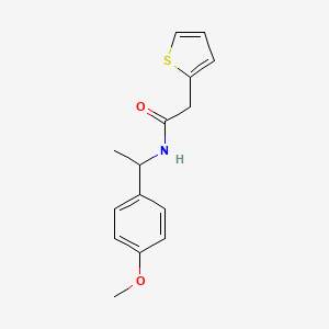 molecular formula C15H17NO2S B5309664 N-[1-(4-methoxyphenyl)ethyl]-2-(2-thienyl)acetamide 