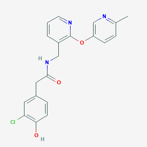 molecular formula C20H18ClN3O3 B5309683 2-(3-chloro-4-hydroxyphenyl)-N-({2-[(6-methylpyridin-3-yl)oxy]pyridin-3-yl}methyl)acetamide 