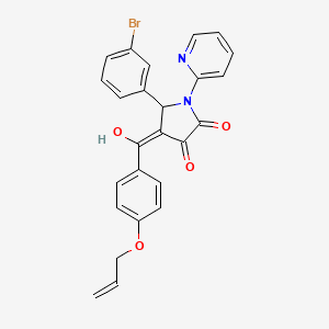 molecular formula C25H19BrN2O4 B5309687 4-[4-(allyloxy)benzoyl]-5-(3-bromophenyl)-3-hydroxy-1-(2-pyridinyl)-1,5-dihydro-2H-pyrrol-2-one 