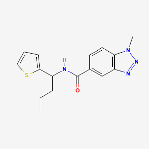 molecular formula C16H18N4OS B5309696 1-methyl-N-[1-(2-thienyl)butyl]-1H-1,2,3-benzotriazole-5-carboxamide 