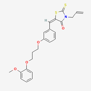 molecular formula C23H23NO4S2 B5309702 3-allyl-5-{3-[3-(2-methoxyphenoxy)propoxy]benzylidene}-2-thioxo-1,3-thiazolidin-4-one 