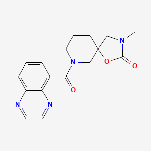 molecular formula C17H18N4O3 B5309708 3-methyl-7-(5-quinoxalinylcarbonyl)-1-oxa-3,7-diazaspiro[4.5]decan-2-one 