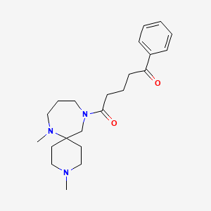 5-(3,7-dimethyl-3,7,11-triazaspiro[5.6]dodec-11-yl)-5-oxo-1-phenylpentan-1-one