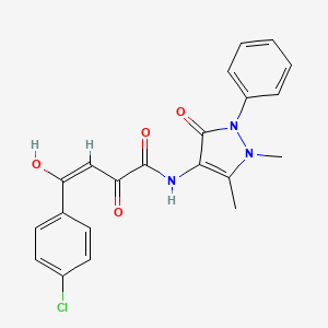 4-(4-chlorophenyl)-N-(1,5-dimethyl-3-oxo-2-phenyl-2,3-dihydro-1H-pyrazol-4-yl)-2-hydroxy-4-oxo-2-butenamide