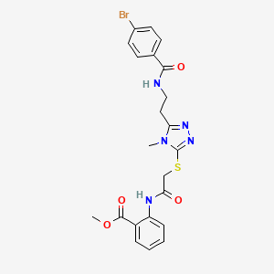 methyl 2-({[(5-{2-[(4-bromobenzoyl)amino]ethyl}-4-methyl-4H-1,2,4-triazol-3-yl)thio]acetyl}amino)benzoate