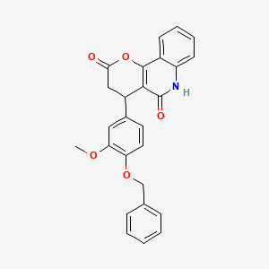 4-[4-(benzyloxy)-3-methoxyphenyl]-4,6-dihydro-2H-pyrano[3,2-c]quinoline-2,5(3H)-dione