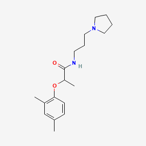 molecular formula C18H28N2O2 B5309773 2-(2,4-dimethylphenoxy)-N-[3-(1-pyrrolidinyl)propyl]propanamide 