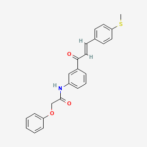 molecular formula C24H21NO3S B5309781 N-(3-{3-[4-(methylthio)phenyl]acryloyl}phenyl)-2-phenoxyacetamide 