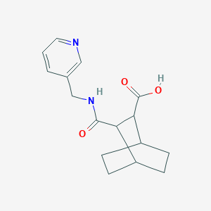 molecular formula C16H20N2O3 B5309789 3-{[(3-pyridinylmethyl)amino]carbonyl}bicyclo[2.2.2]octane-2-carboxylic acid 