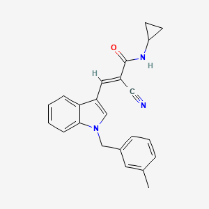 molecular formula C23H21N3O B5309797 2-cyano-N-cyclopropyl-3-[1-(3-methylbenzyl)-1H-indol-3-yl]acrylamide 