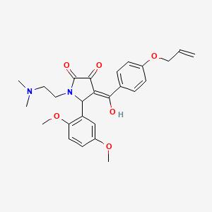 molecular formula C26H30N2O6 B5309809 4-[4-(allyloxy)benzoyl]-5-(2,5-dimethoxyphenyl)-1-[2-(dimethylamino)ethyl]-3-hydroxy-1,5-dihydro-2H-pyrrol-2-one 