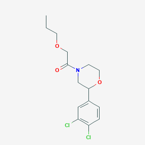 molecular formula C15H19Cl2NO3 B5309835 2-(3,4-dichlorophenyl)-4-(propoxyacetyl)morpholine 