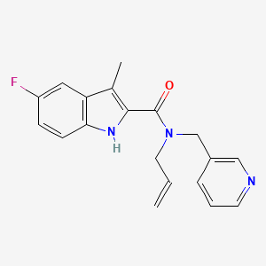 N-allyl-5-fluoro-3-methyl-N-(pyridin-3-ylmethyl)-1H-indole-2-carboxamide