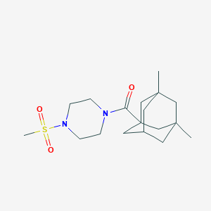 1-[(3,5-dimethyl-1-adamantyl)carbonyl]-4-(methylsulfonyl)piperazine