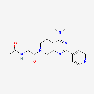 molecular formula C18H22N6O2 B5309902 N-{2-[4-(dimethylamino)-2-pyridin-4-yl-5,8-dihydropyrido[3,4-d]pyrimidin-7(6H)-yl]-2-oxoethyl}acetamide 