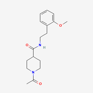 molecular formula C17H24N2O3 B5309910 1-acetyl-N-[2-(2-methoxyphenyl)ethyl]-4-piperidinecarboxamide 
