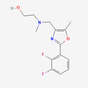 molecular formula C14H16F2N2O2 B5309928 2-[{[2-(2,3-difluorophenyl)-5-methyl-1,3-oxazol-4-yl]methyl}(methyl)amino]ethanol 