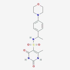 6-methyl-N-[1-(4-morpholin-4-ylphenyl)ethyl]-2,4-dioxo-1,2,3,4-tetrahydropyrimidine-5-sulfonamide