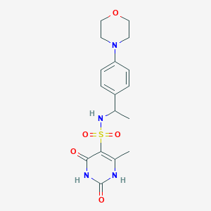 molecular formula C17H22N4O5S B5309956 6-methyl-N-[1-(4-morpholin-4-ylphenyl)ethyl]-2,4-dioxo-1,2,3,4-tetrahydropyrimidine-5-sulfonamide 