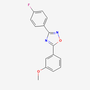 molecular formula C15H11FN2O2 B5309958 3-(4-fluorophenyl)-5-(3-methoxyphenyl)-1,2,4-oxadiazole 
