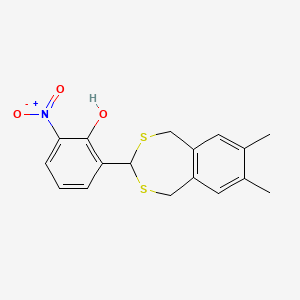 molecular formula C17H17NO3S2 B5309989 2-(7,8-dimethyl-1,5-dihydro-2,4-benzodithiepin-3-yl)-6-nitrophenol 