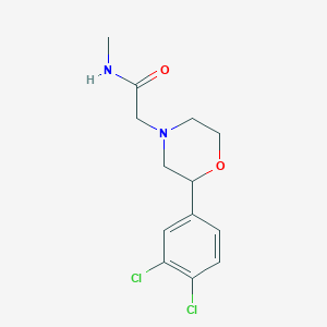 molecular formula C13H16Cl2N2O2 B5310004 2-[2-(3,4-dichlorophenyl)morpholin-4-yl]-N-methylacetamide 