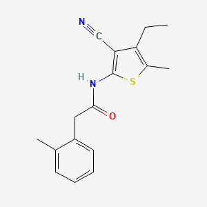 molecular formula C17H18N2OS B5310007 N-(3-cyano-4-ethyl-5-methyl-2-thienyl)-2-(2-methylphenyl)acetamide 