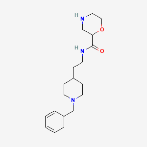 molecular formula C19H29N3O2 B5310012 N-[2-(1-benzyl-4-piperidinyl)ethyl]-2-morpholinecarboxamide dihydrochloride 