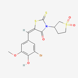 5-(3-bromo-4-hydroxy-5-methoxybenzylidene)-3-(1,1-dioxidotetrahydro-3-thienyl)-2-thioxo-1,3-thiazolidin-4-one