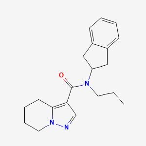 molecular formula C20H25N3O B5310030 N-(2,3-dihydro-1H-inden-2-yl)-N-propyl-4,5,6,7-tetrahydropyrazolo[1,5-a]pyridine-3-carboxamide 