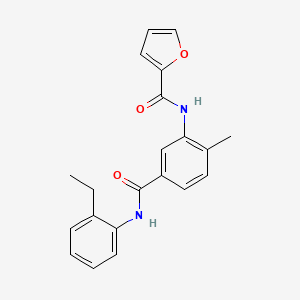 molecular formula C21H20N2O3 B5310036 N-(5-{[(2-ethylphenyl)amino]carbonyl}-2-methylphenyl)-2-furamide 
