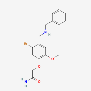 molecular formula C17H19BrN2O3 B5310042 2-{4-[(benzylamino)methyl]-5-bromo-2-methoxyphenoxy}acetamide 