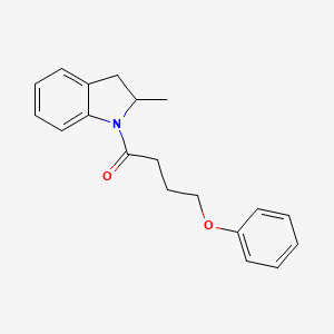 molecular formula C19H21NO2 B5310047 2-methyl-1-(4-phenoxybutanoyl)indoline 