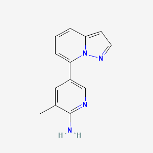 molecular formula C13H12N4 B5310062 3-methyl-5-pyrazolo[1,5-a]pyridin-7-ylpyridin-2-amine 