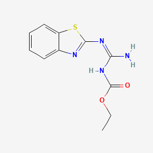 molecular formula C11H12N4O2S B5310074 ethyl [amino(1,3-benzothiazol-2-ylamino)methylene]carbamate 