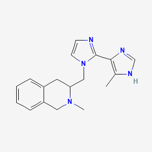 molecular formula C18H21N5 B5310099 2-methyl-3-[(5'-methyl-1H,3'H-2,4'-biimidazol-1-yl)methyl]-1,2,3,4-tetrahydroisoquinoline 