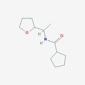 molecular formula C12H21NO2 B5310109 N-[1-(tetrahydro-2-furanyl)ethyl]cyclopentanecarboxamide 