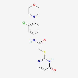 molecular formula C16H17ClN4O3S B5310135 N-(3-chloro-4-morpholin-4-ylphenyl)-2-[(4-oxo-1,4-dihydropyrimidin-2-yl)thio]acetamide 