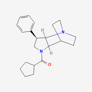 molecular formula C21H28N2O B5310165 (3R*,3aR*,7aR*)-1-(cyclopentylcarbonyl)-3-phenyloctahydro-4,7-ethanopyrrolo[3,2-b]pyridine 
