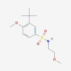 molecular formula C14H23NO4S B5310175 3-tert-butyl-4-methoxy-N-(2-methoxyethyl)benzenesulfonamide 