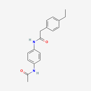 molecular formula C18H20N2O2 B5310189 N-[4-(acetylamino)phenyl]-2-(4-ethylphenyl)acetamide 
