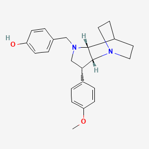 4-{[(3R*,3aR*,7aR*)-3-(4-methoxyphenyl)hexahydro-4,7-ethanopyrrolo[3,2-b]pyridin-1(2H)-yl]methyl}phenol